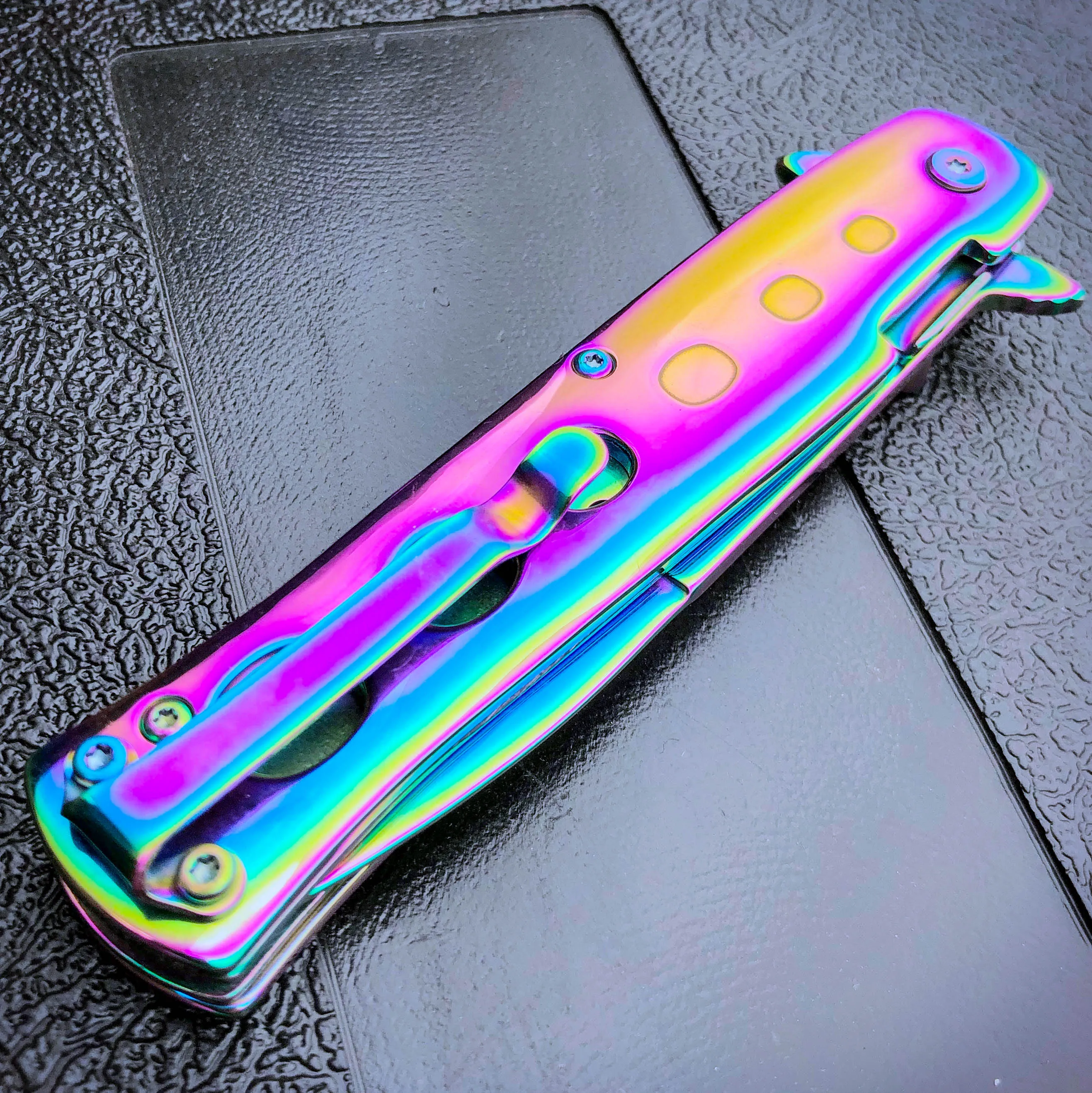 9" Limited Edition Stiletto Spring Open Assisted Folding Pocket Knife Tactical
