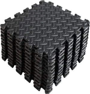 A2ZCARE Puzzle Exercise Mat with EVA Foam Interlocking Tiles - Interlocking Floor Mats for Gym Equipment - Ideal for Home Gym, Aerobic, Yoga and Pilates