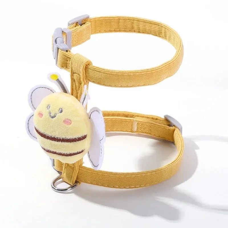 Adjustable Bee-Themed Cat Harness & Leash Set