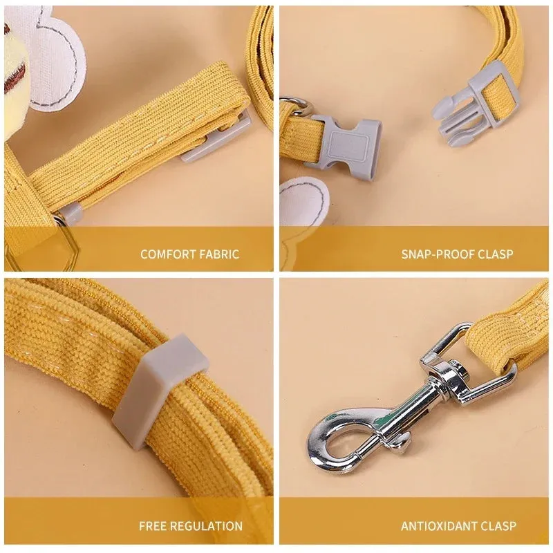 Adjustable Bee-Themed Cat Harness & Leash Set
