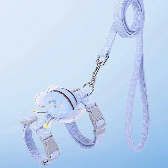 Adjustable Bee-Themed Cat Harness & Leash Set