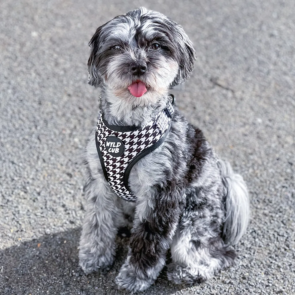 Adjustable Dog Harness: Knightsbridge Houndstooth