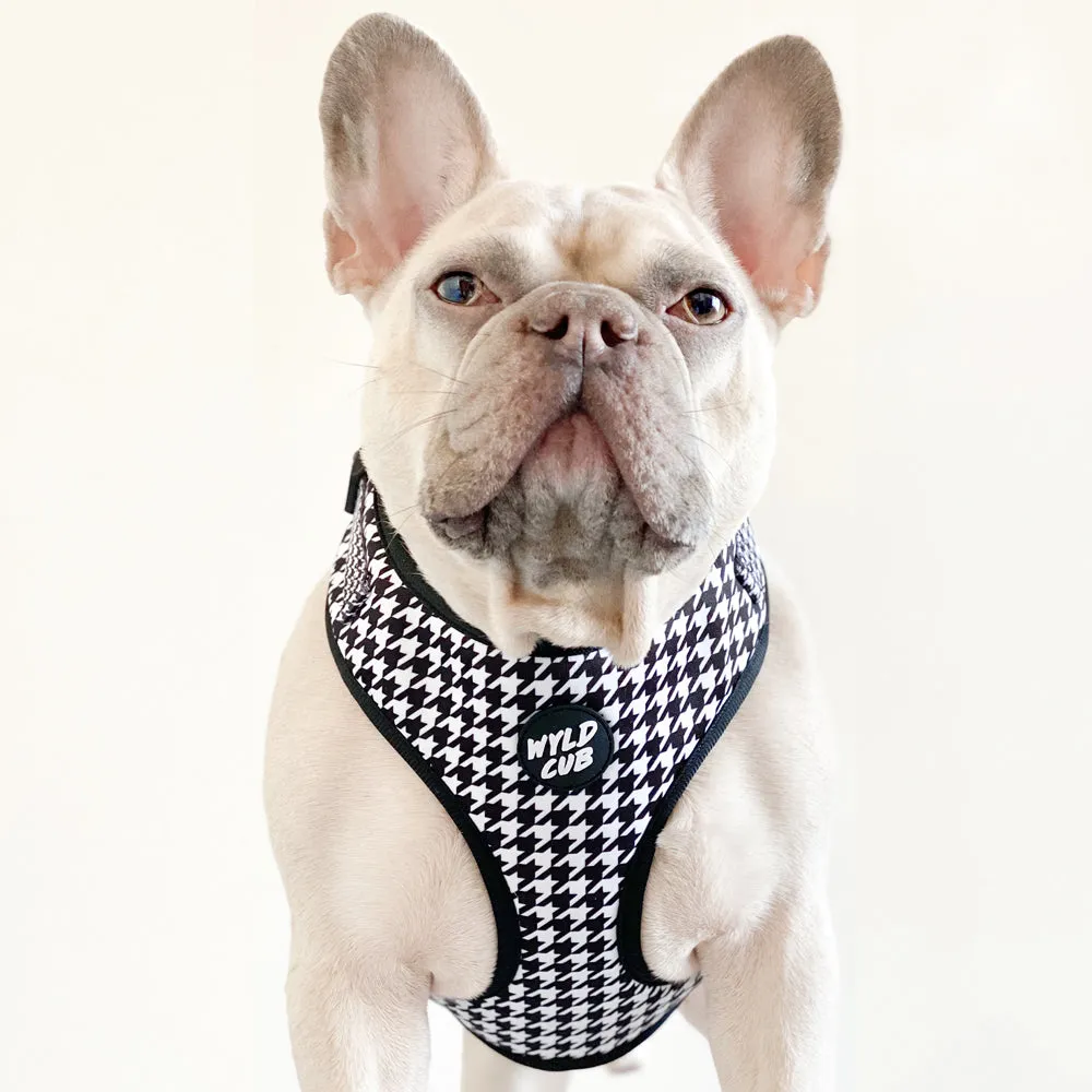 Adjustable Dog Harness: Knightsbridge Houndstooth
