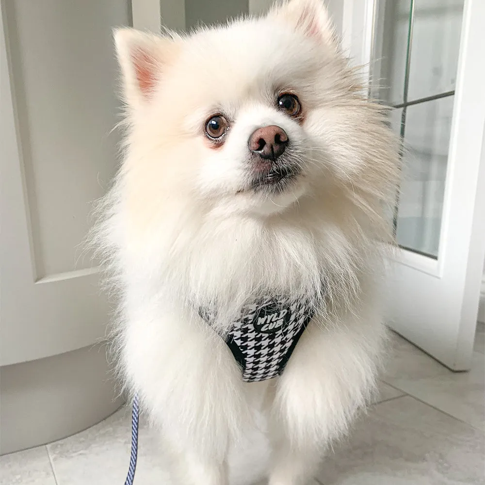 Adjustable Dog Harness: Knightsbridge Houndstooth