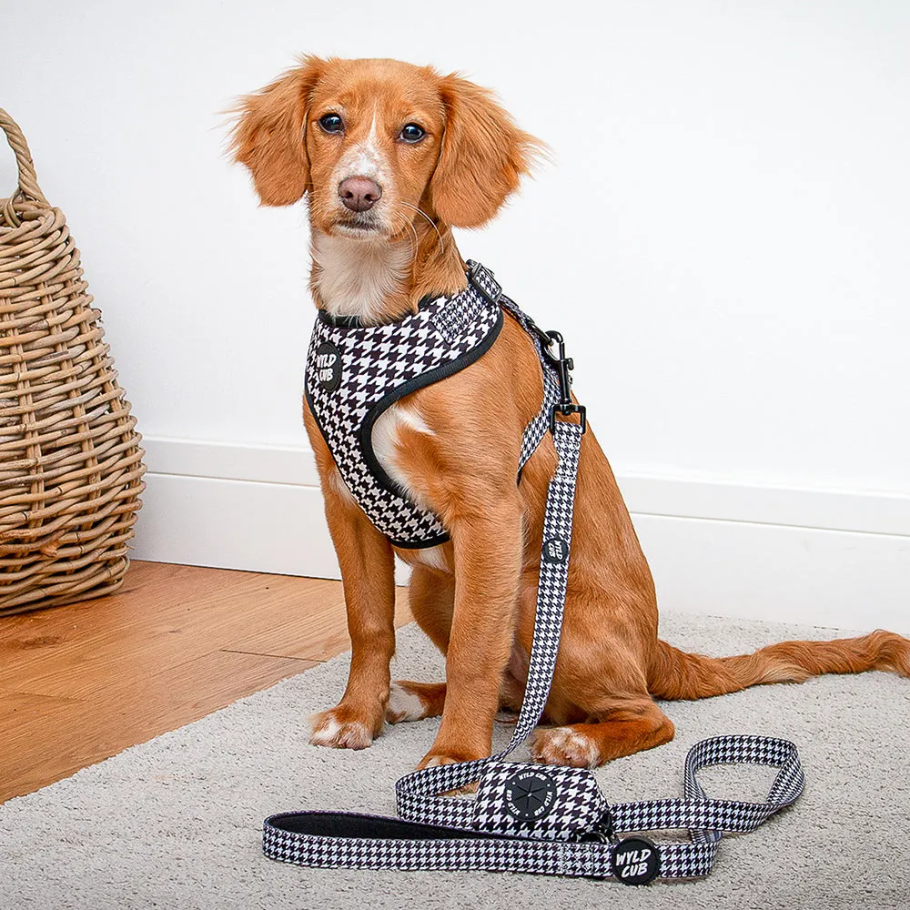 Adjustable Dog Harness: Knightsbridge Houndstooth