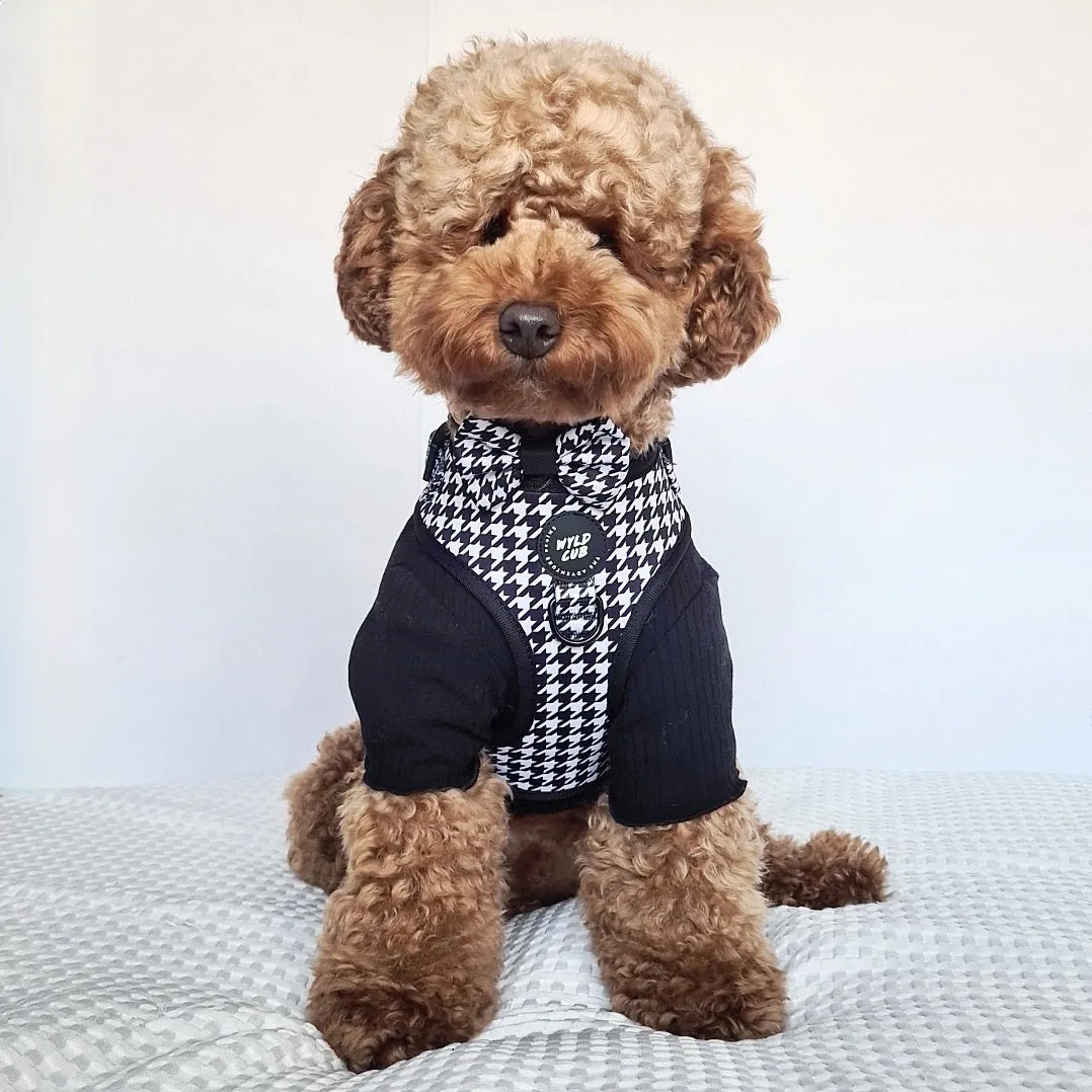 Adjustable Dog Harness: Knightsbridge Houndstooth