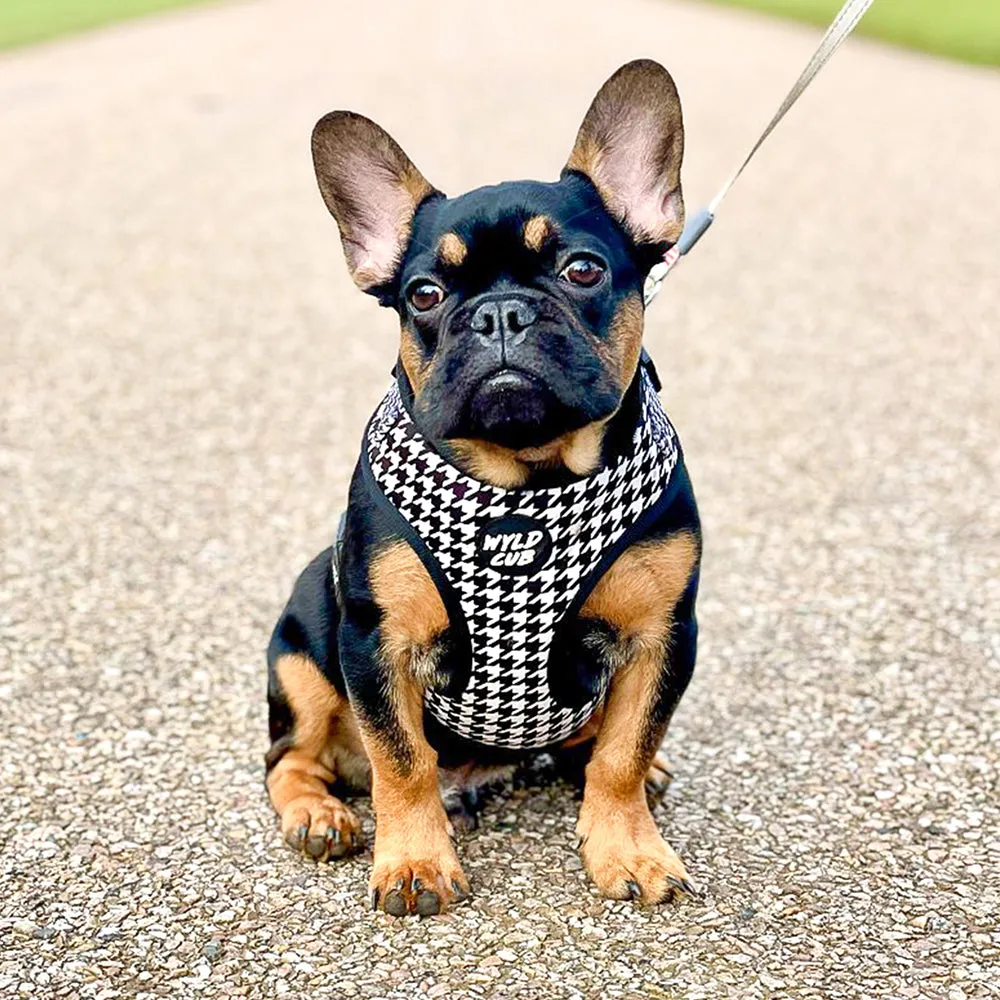 Adjustable Dog Harness: Knightsbridge Houndstooth