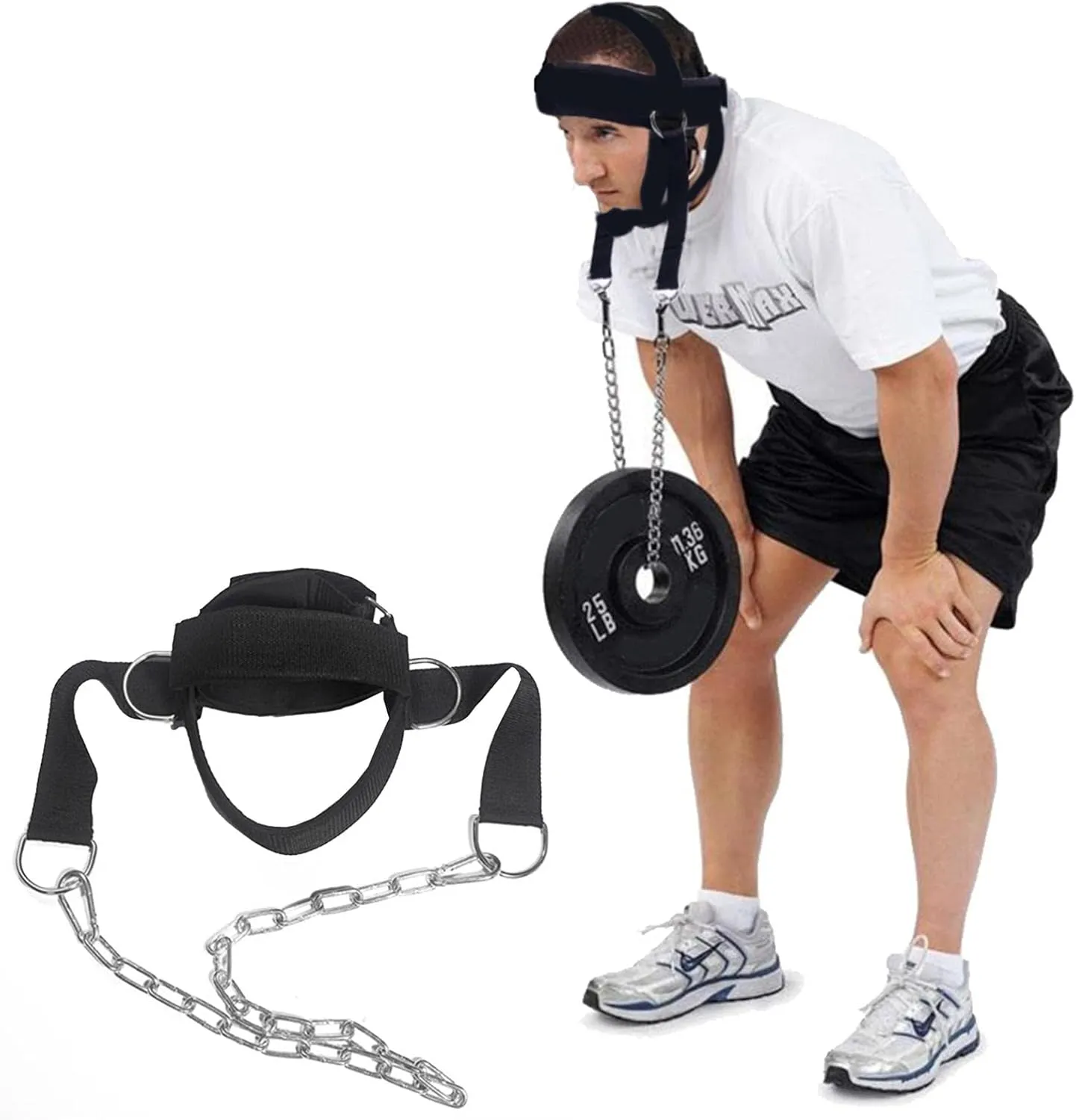 Adjustable Head Harness - Alpha Plus Neck Harness - Elevate Neck Strength Belt | Weight Lifting Head Harness Padded, Ultimate Neck Weight Workout Accessory for Linear Rotational Exercise