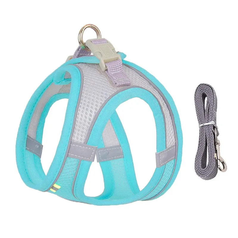 Adjustable Reflective Dog Harness & Leash Set – All-Season Comfort