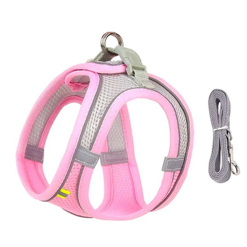 Adjustable Reflective Dog Harness & Leash Set – All-Season Comfort