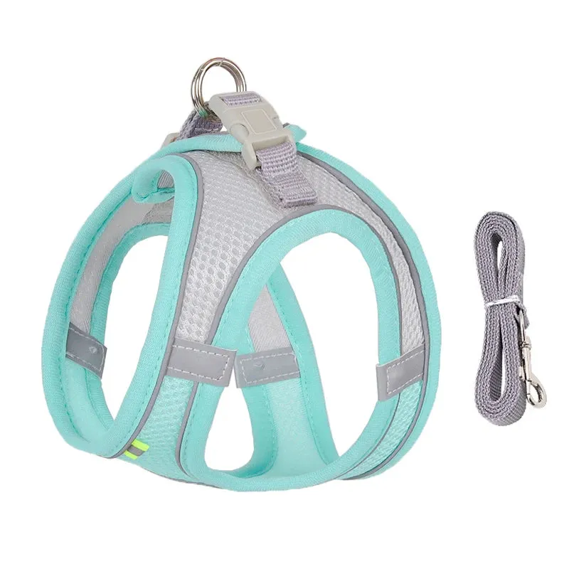 Adjustable Reflective Dog Harness & Leash Set – All-Season Comfort