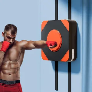 Adjustable Wall Punching Bag - Durable PU Sandbag for Boxing Training, Perfect for Muay Thai, Taekwondo, Karate - Ideal for Home Fitness & Noise Reduction 40*10*40cm/15.7*3.9*15.7in Black-Orange