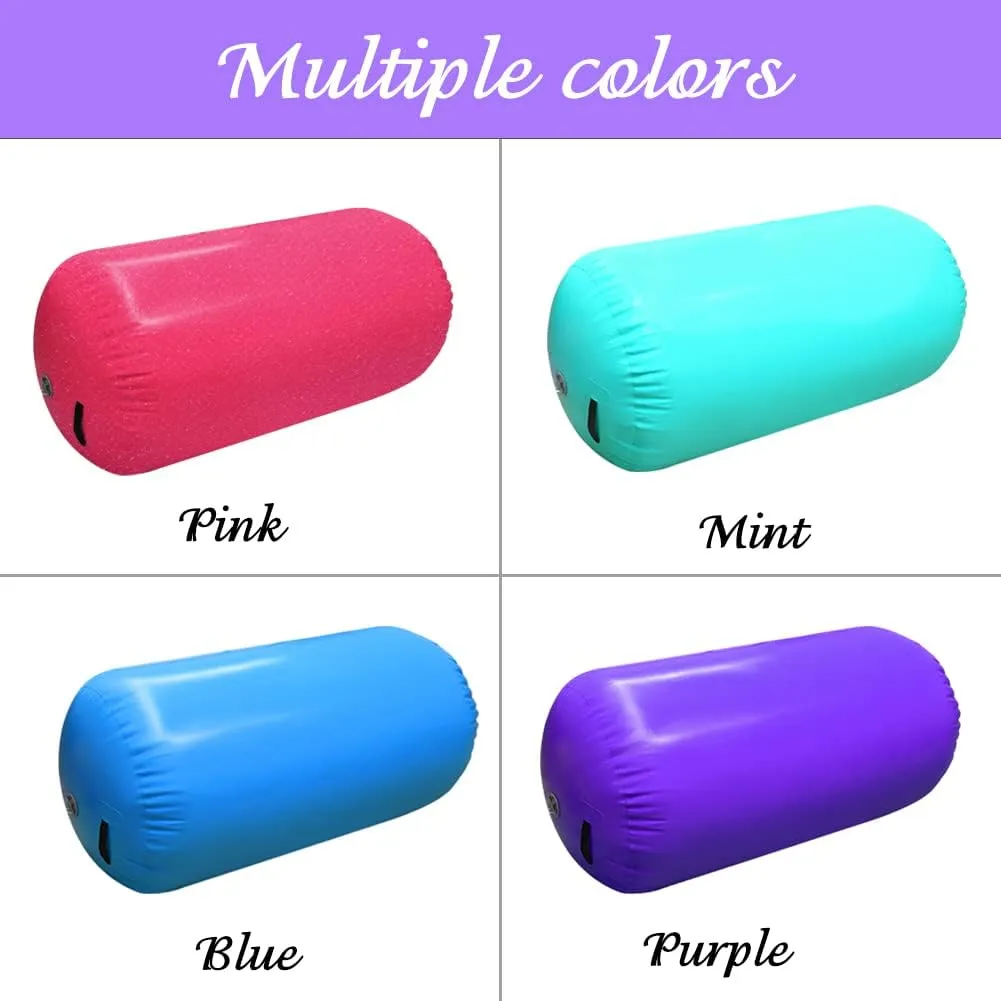 Air Barrel Back Roller Inflatable Tumbling Mat with Electric Pump,Tumble Track Gymnastic Equipment Exercise Mats for Home Use,Gym Training,Cheer leading,Yoga…