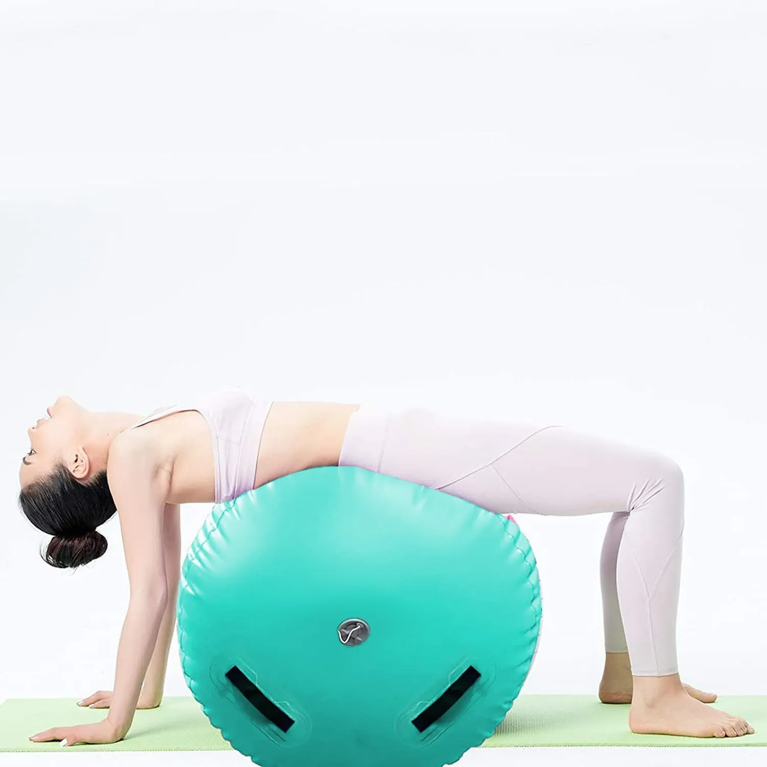 Air Barrel Back Roller Inflatable Tumbling Mat with Electric Pump,Tumble Track Gymnastic Equipment Exercise Mats for Home Use,Gym Training,Cheer leading,Yoga…