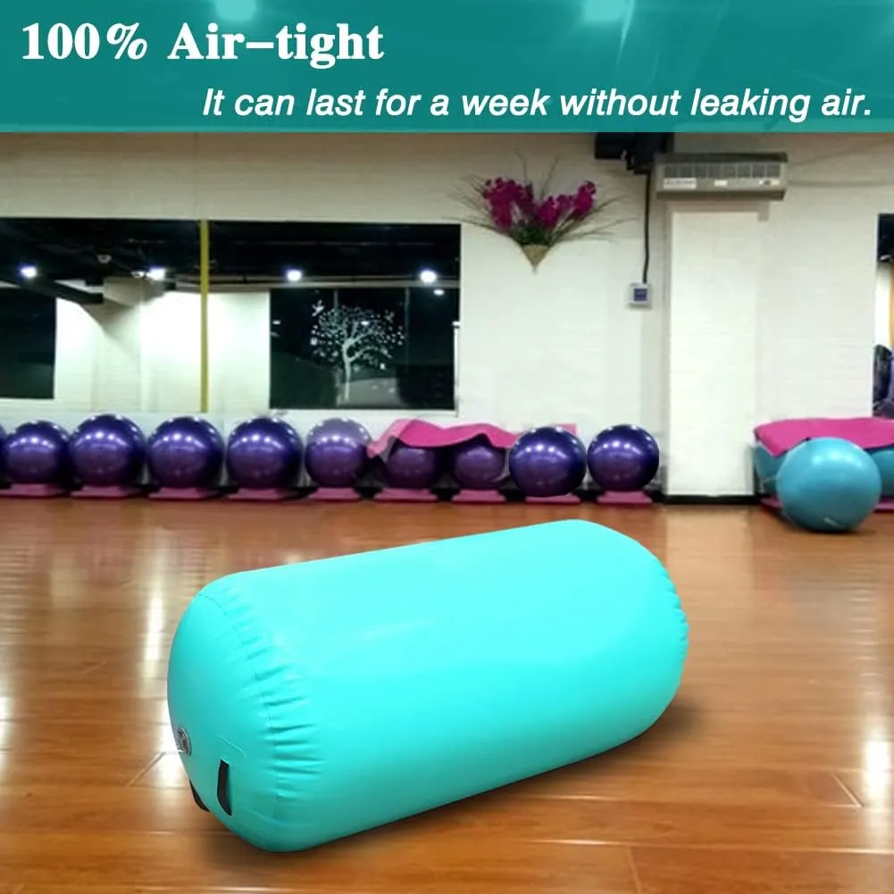 Air Barrel Back Roller Inflatable Tumbling Mat with Electric Pump,Tumble Track Gymnastic Equipment Exercise Mats for Home Use,Gym Training,Cheer leading,Yoga…