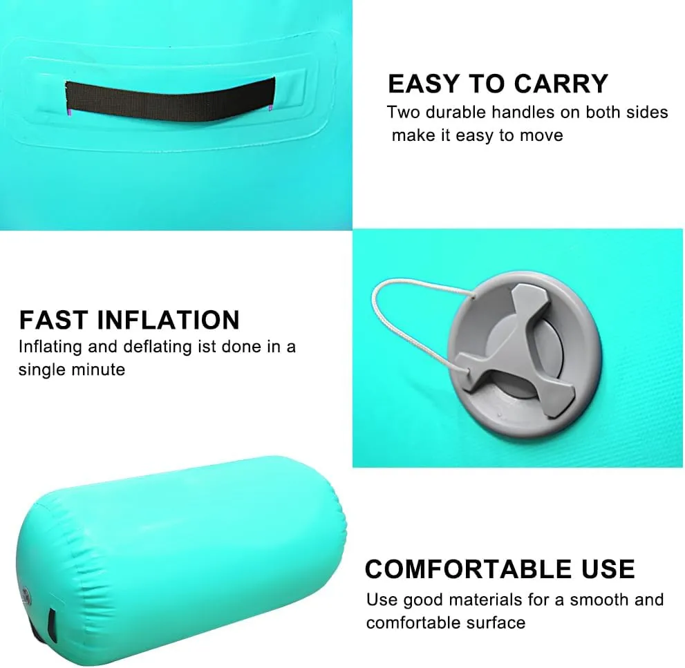 Air Barrel Back Roller Inflatable Tumbling Mat with Electric Pump,Tumble Track Gymnastic Equipment Exercise Mats for Home Use,Gym Training,Cheer leading,Yoga…