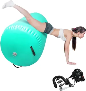 Air Barrel Back Roller Inflatable Tumbling Mat with Electric Pump,Tumble Track Gymnastic Equipment Exercise Mats for Home Use,Gym Training,Cheer leading,Yoga…