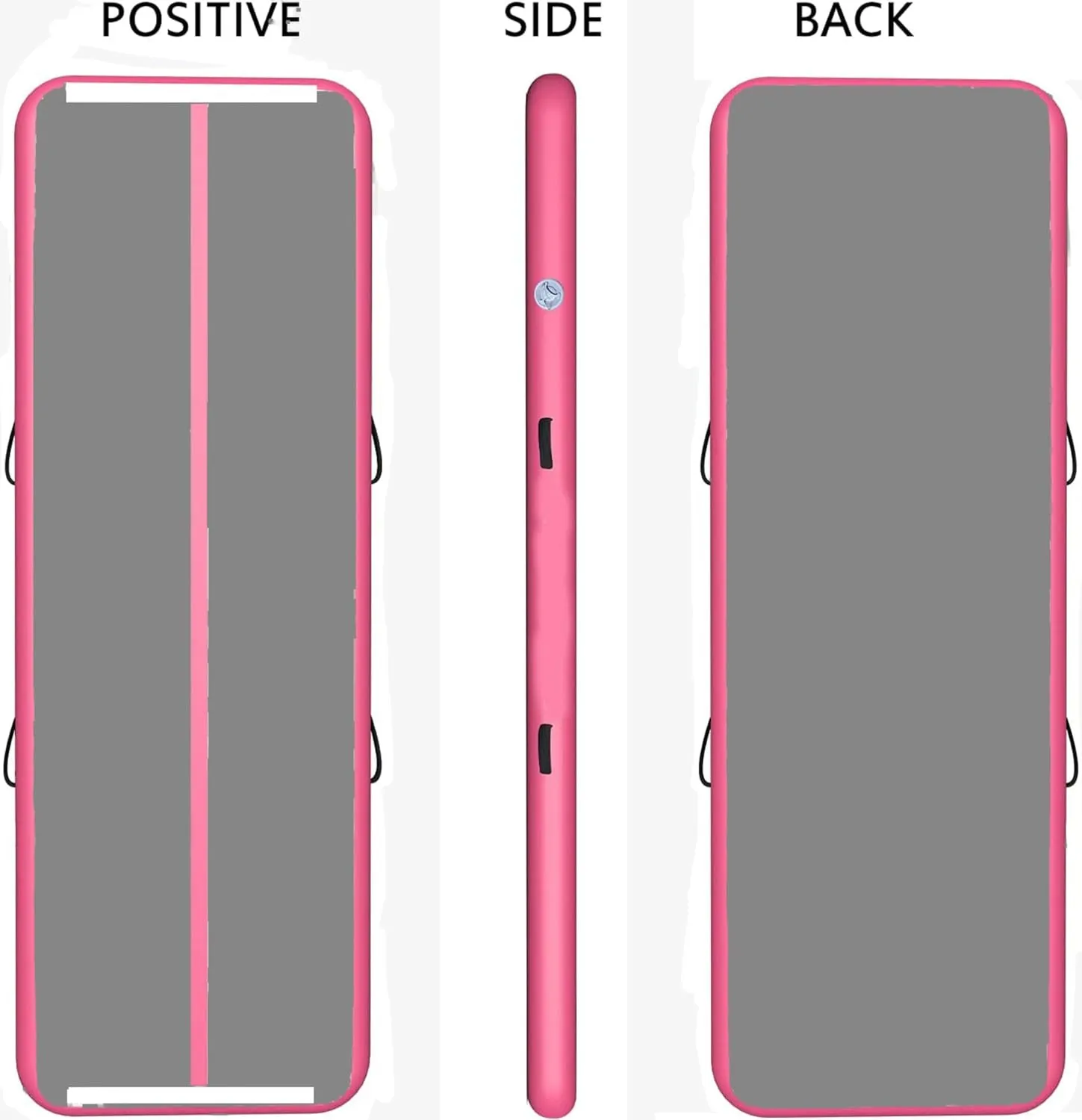 Air Mat Tumble Track Gymnastics Tumbling Mat Inflatable Gym Mats with Electric Air Pump (Pink12)