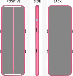 Air Mat Tumble Track Gymnastics Tumbling Mat Inflatable Gym Mats with Electric Air Pump (Pink12)