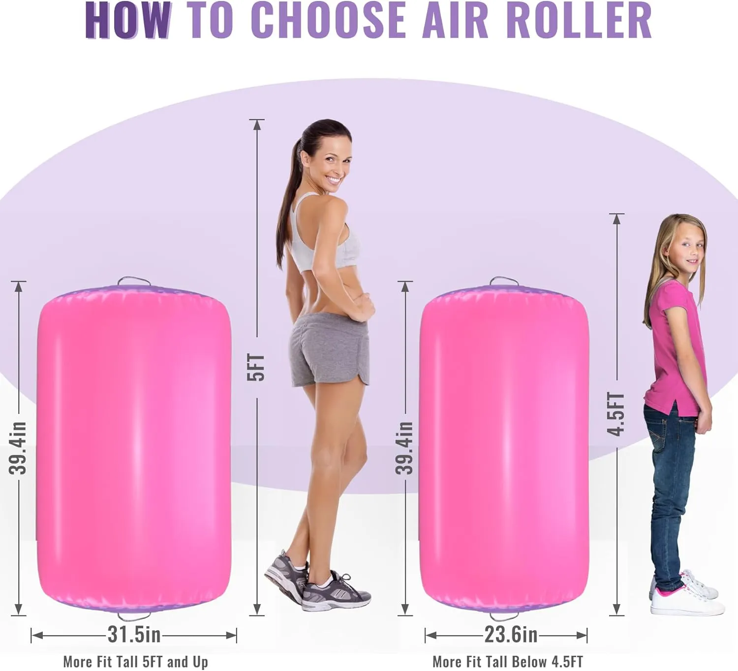 Air Roller Gymnastics Barrel Back Handspring Trainer Tumbling Barrel Yoga Barrel Mat with Electric Air Pump