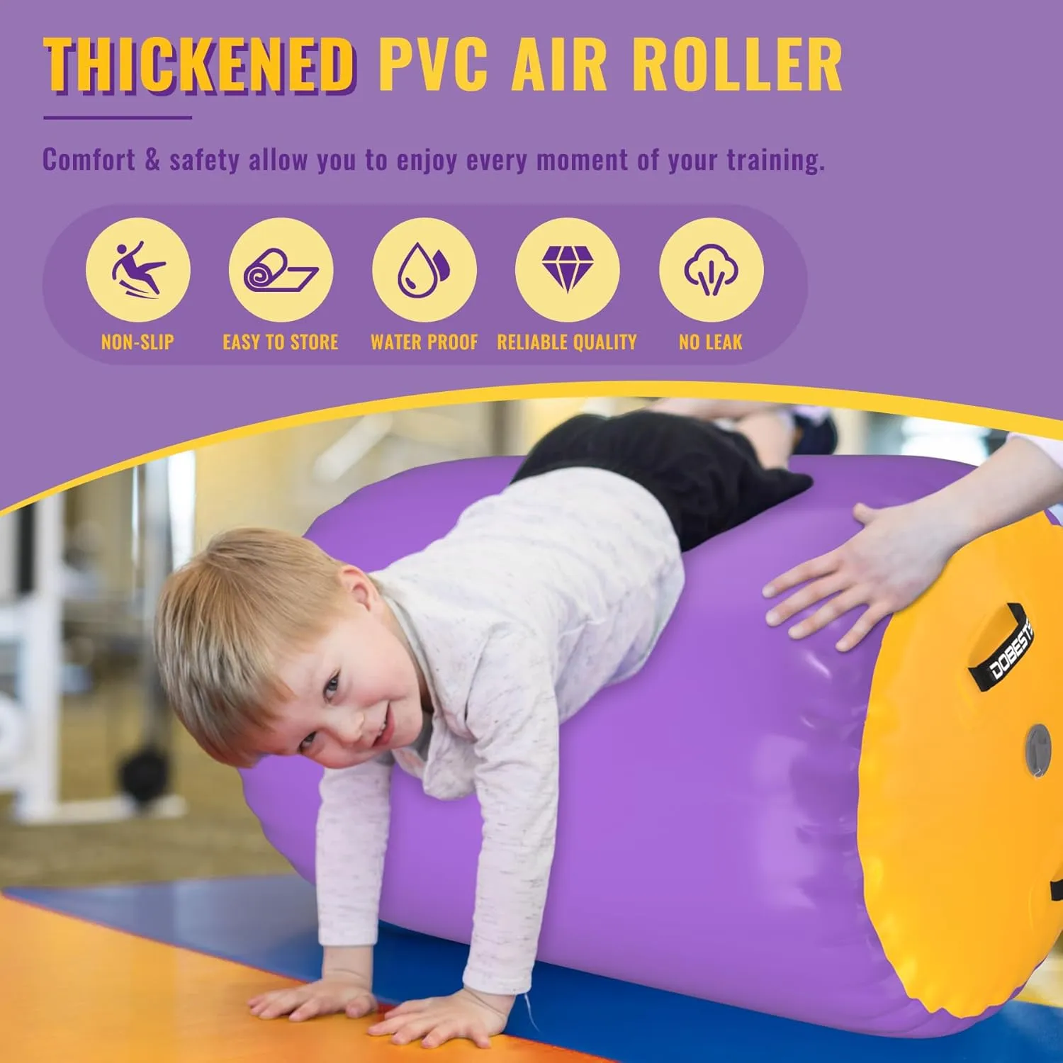 Air Roller Gymnastics Barrel Back Handspring Trainer Tumbling Barrel Yoga Barrel Mat with Electric Air Pump