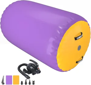 Air Roller Gymnastics Barrel Back Handspring Trainer Tumbling Barrel Yoga Barrel Mat with Electric Air Pump