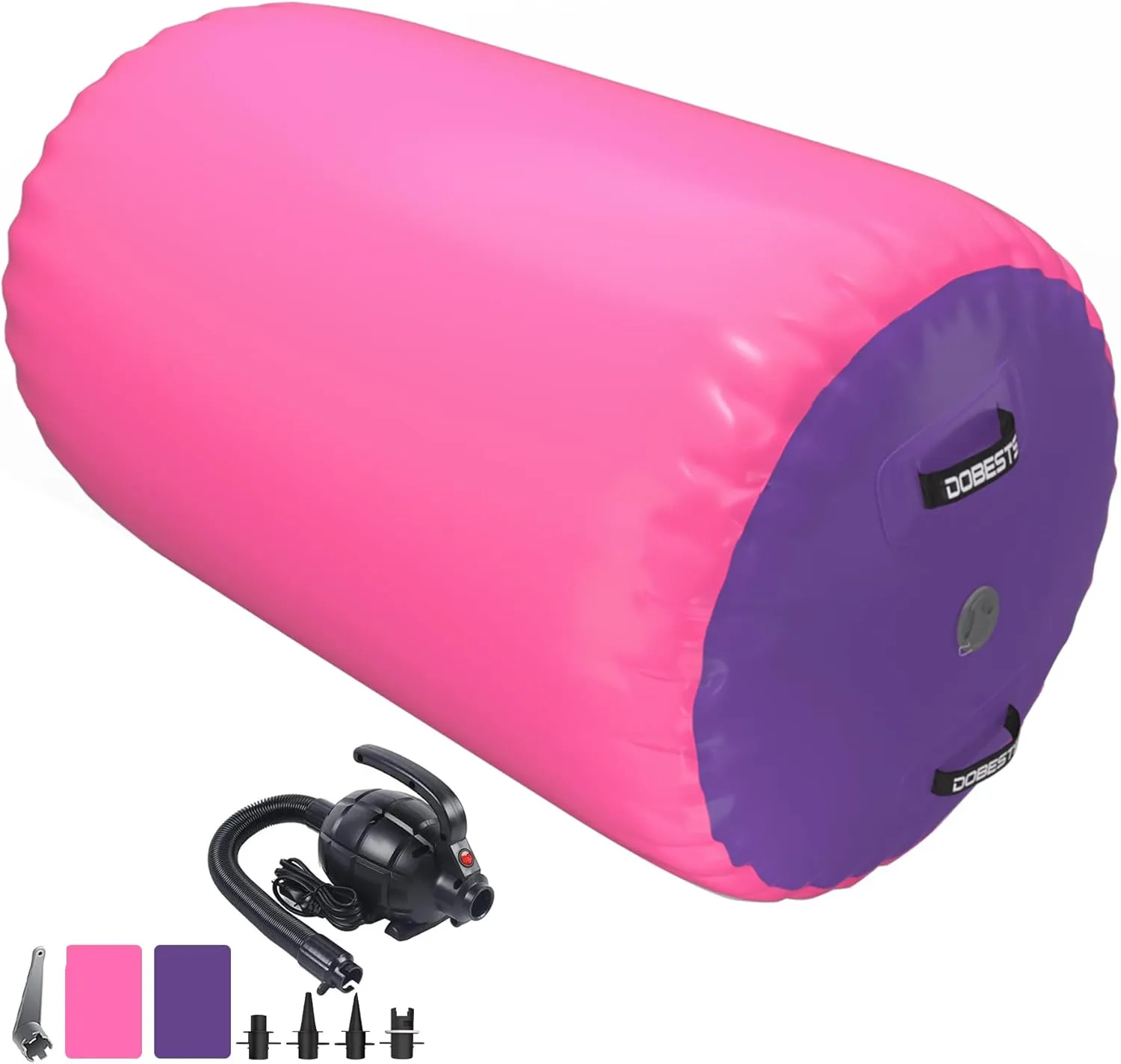 Air Roller Gymnastics Barrel Back Handspring Trainer Tumbling Barrel Yoga Barrel Mat with Electric Air Pump