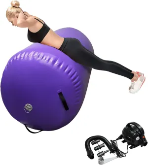 Air Tumbling Mat Tumble Track With Electric Pump，Inflatable Gymnastics Barrel Roller for Home Use,Gym Training,Cheer leading,Yoga
