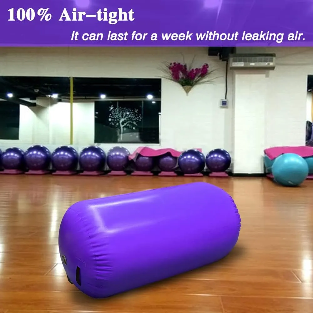 Air Tumbling Mat Tumble Track With Electric Pump，Inflatable Gymnastics Barrel Roller for Home Use,Gym Training,Cheer leading,Yoga