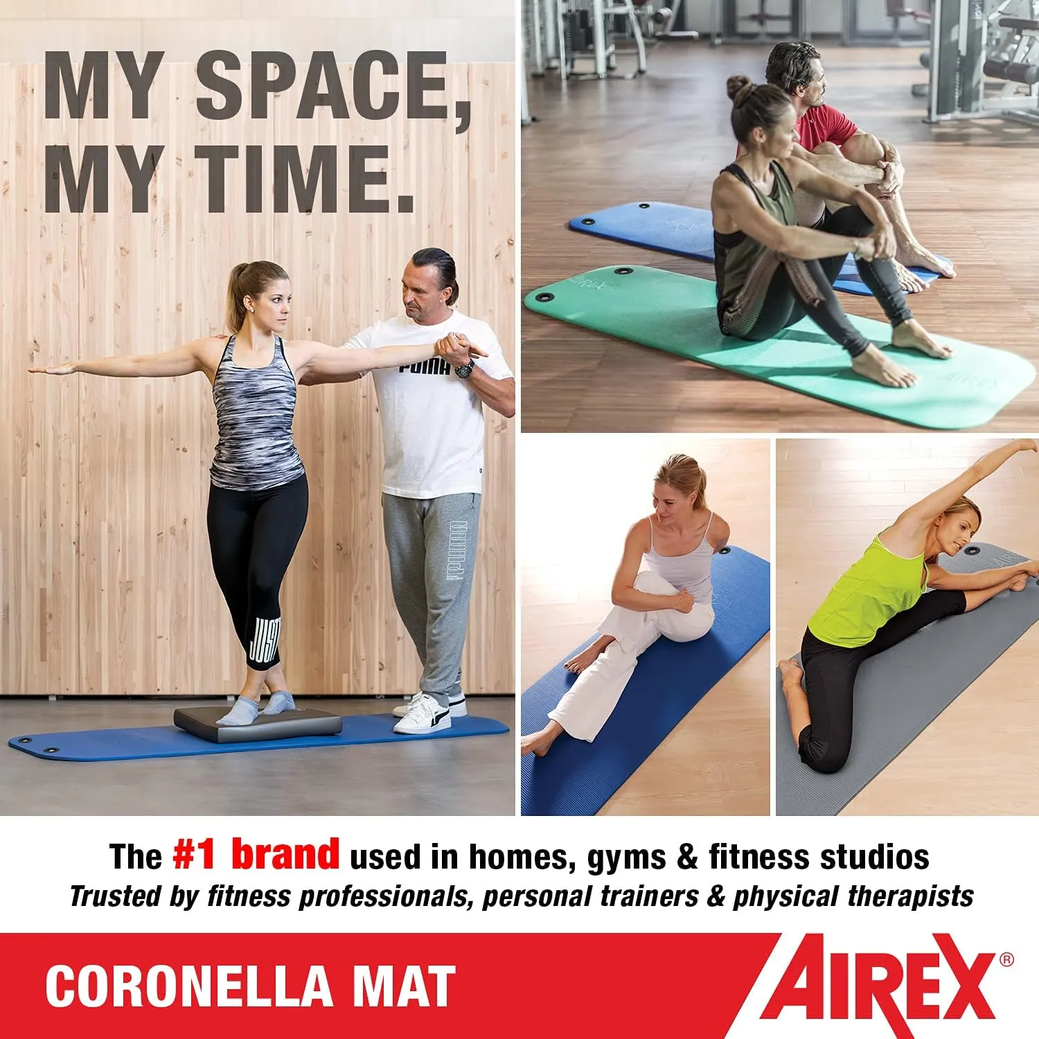 AIREX Official Coronella Exercise Mat - Home Workout Mat for Rehabilitation, Strength Training, Aerobics, Water Fitness, Exercise, Home Workouts, Floor Exercises with Premium Foam