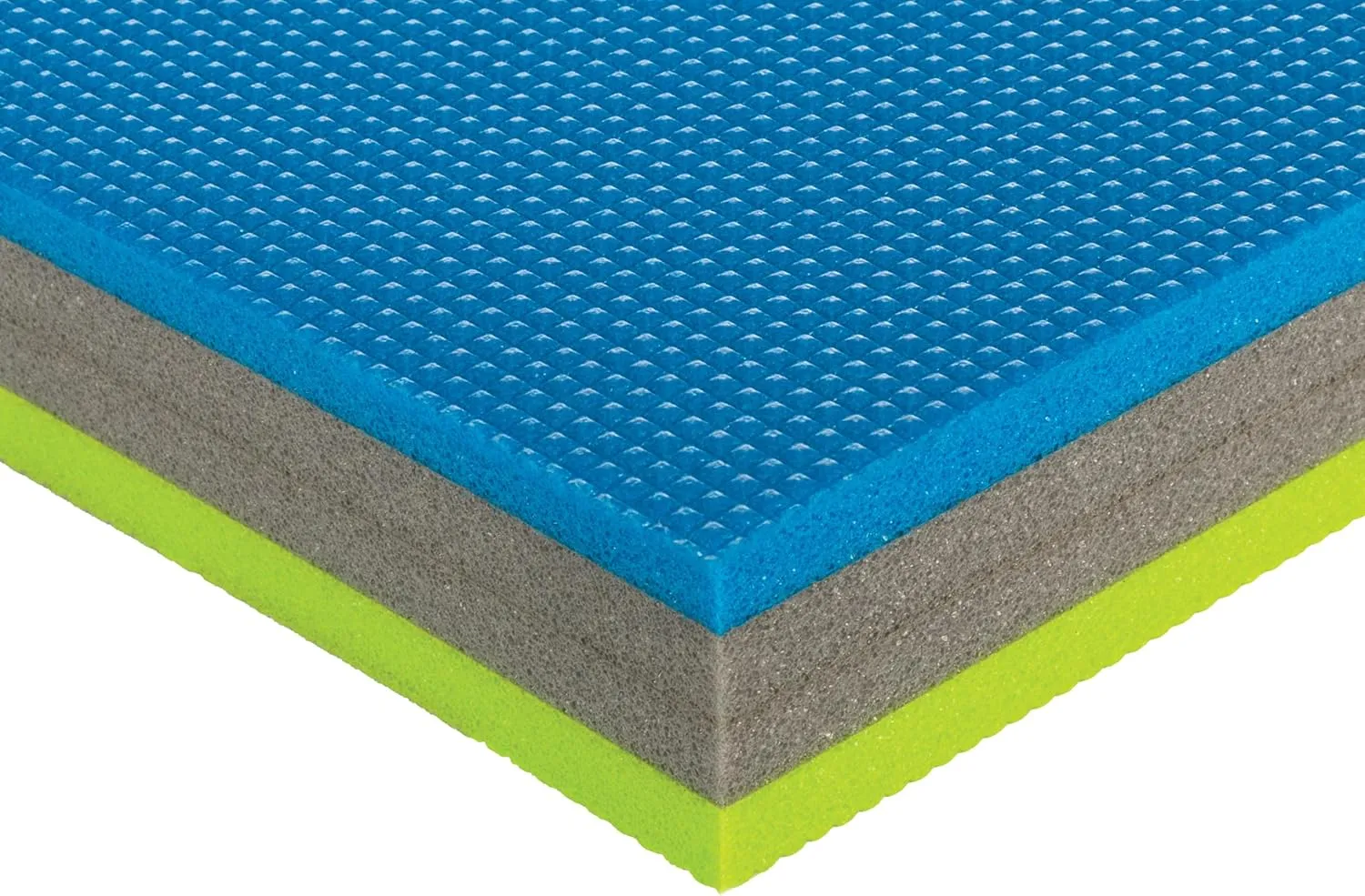 Airhead Floating Watermat, Tear-Resistant XPE Foam Floating Mat for Beach, Ocean, Lake, Green & Blue, 18' x 6' x 2"
