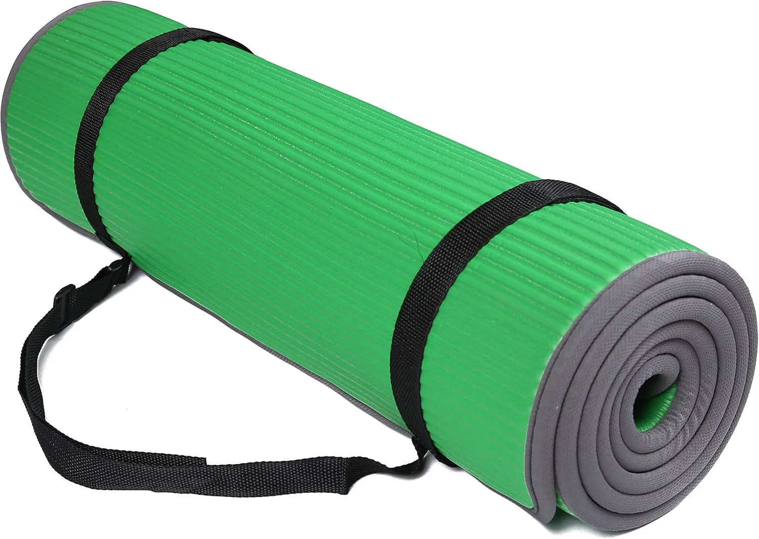 All-Purpose 2/5-Inch (10mm) Extra Thick High Density Anti-Slip Exercise Pilates Yoga Mat with Carrying Strap, Multiple Colors