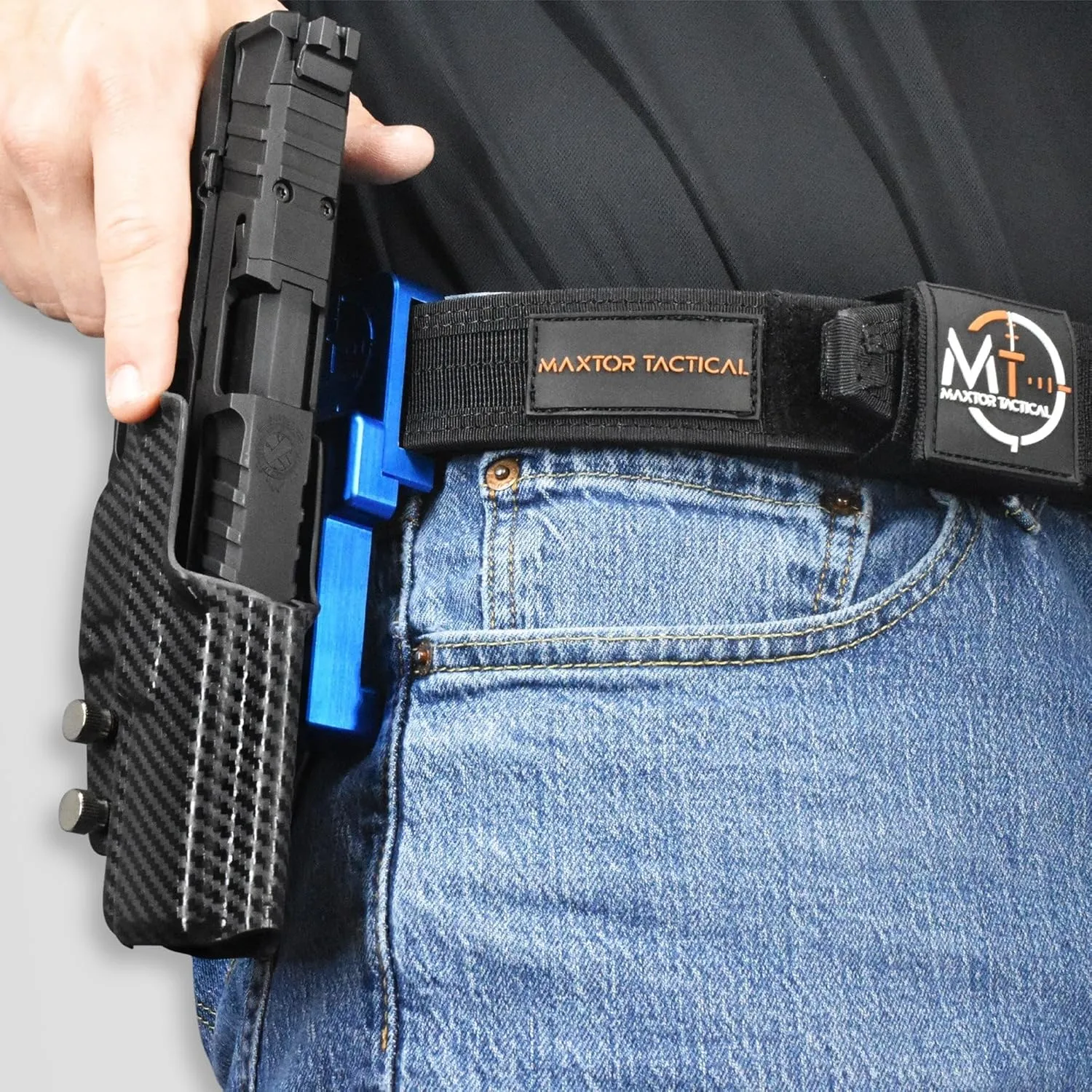 Alloy Competition Holster OWB Fits Bul Armory Axe Tomahawk FS Outside The Waistband Carry Gun Holster Kydex American Made OWB Aluminum Belt Attachment