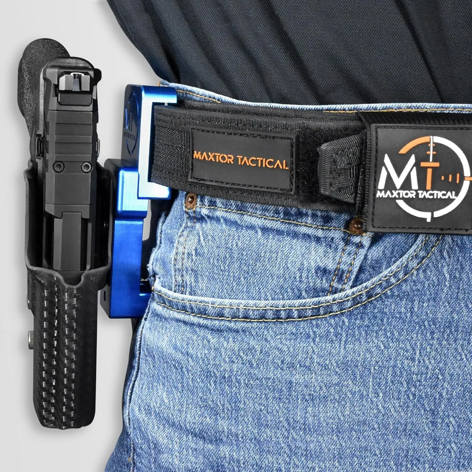 Alloy Competition Holster OWB Fits Bul Armory Axe Tomahawk FS Outside The Waistband Carry Gun Holster Kydex American Made OWB Aluminum Belt Attachment