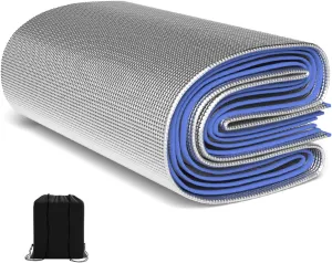 Aluminium Sleeping Mat Foam Mats, Sleeping Mat 4mm Thick Outdoor Double-Sided Moisture-Proof Foldable Tent for Camping Insulated Mat Foldable Tent Mat Floor Mat Thermal Mat