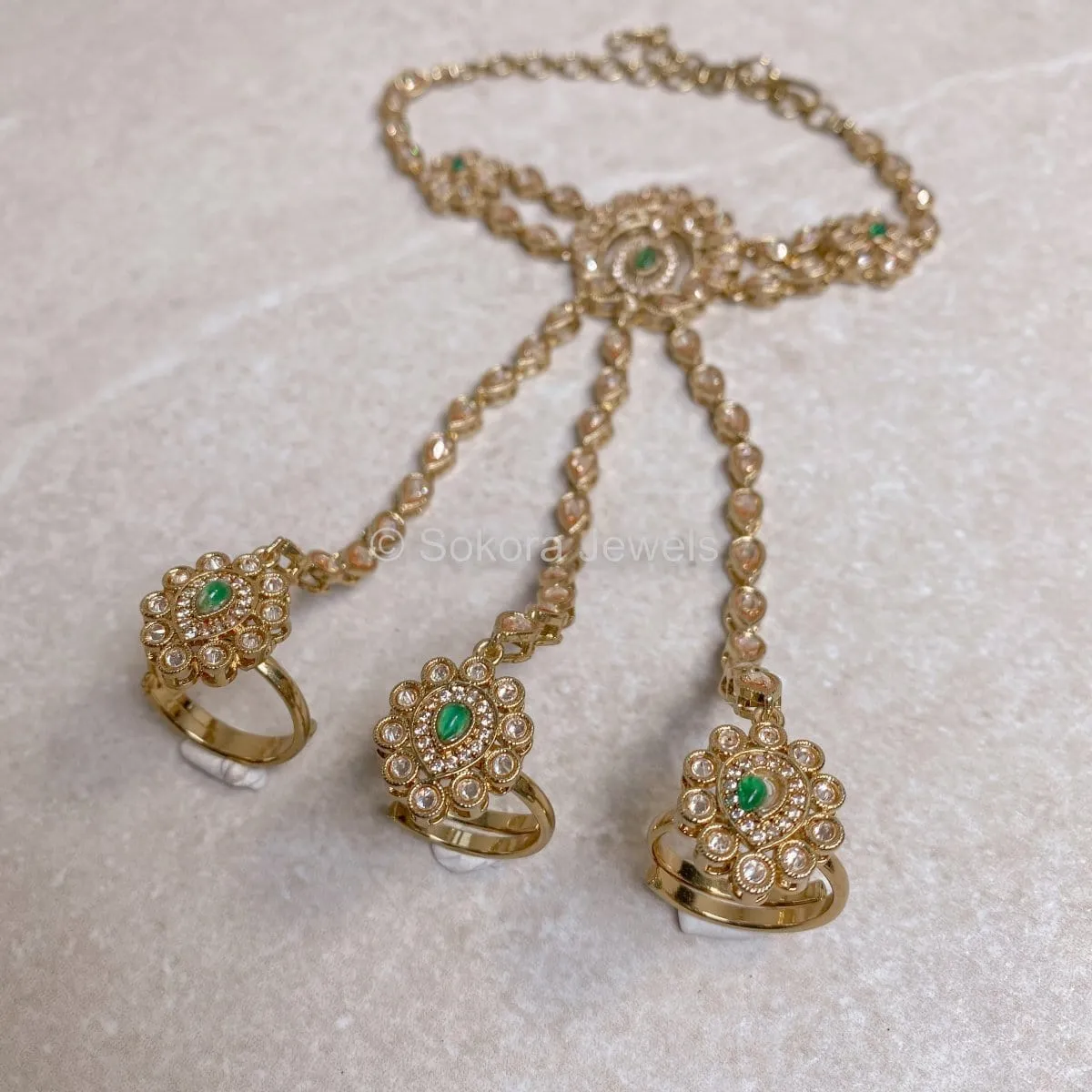 Amreen Hand Harness - Green