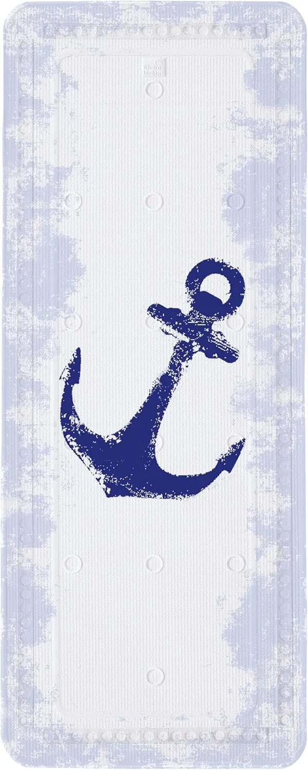 Anchor Bath Safety Mat, PVC Foam, Dark Blue, 92 x 36 x 0.3 cm, 92 x 36 cm (Rectangular), Multicolor