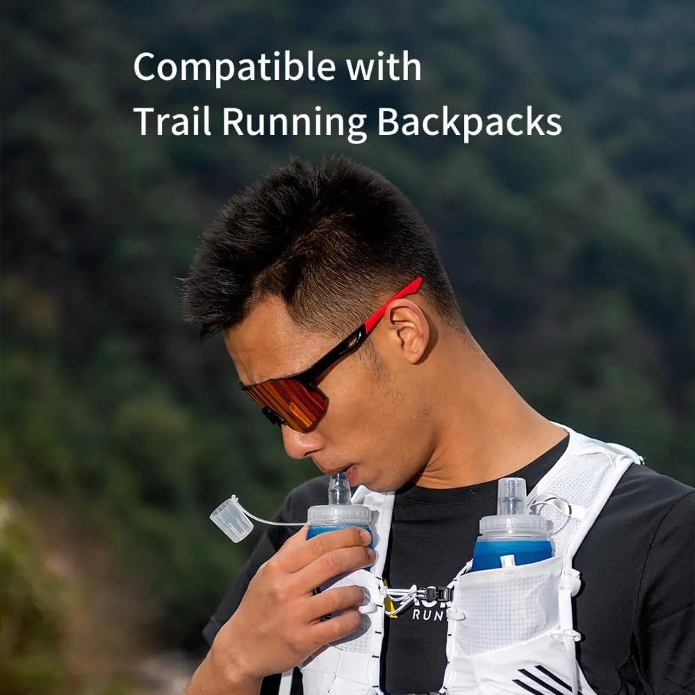 AONIJIE Soft Flask 250mL/500mL TPU Collapsible Water Bottles for Outdoor Sports Hydration Ideal for Running Hiking Cycling Climbing (D#500ML(Embossing))