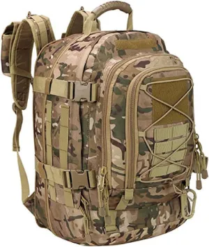 APLUSH Large Tactical Backpack for Men,Outdoor Waterproof Rucksack for Travel, Work,Camping,Hunting,Hiking,Sports,Khaki b,One Size