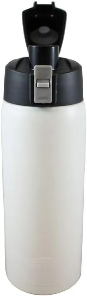 Aquatix (Artic White, 21 Ounce) Pure Stainless Steel Double Wall Vacuum Insulated Sports Water Bottle with Convenient Flip Top - Keeps Drinks Cold for 24 Hours, Hot for 6 Hours