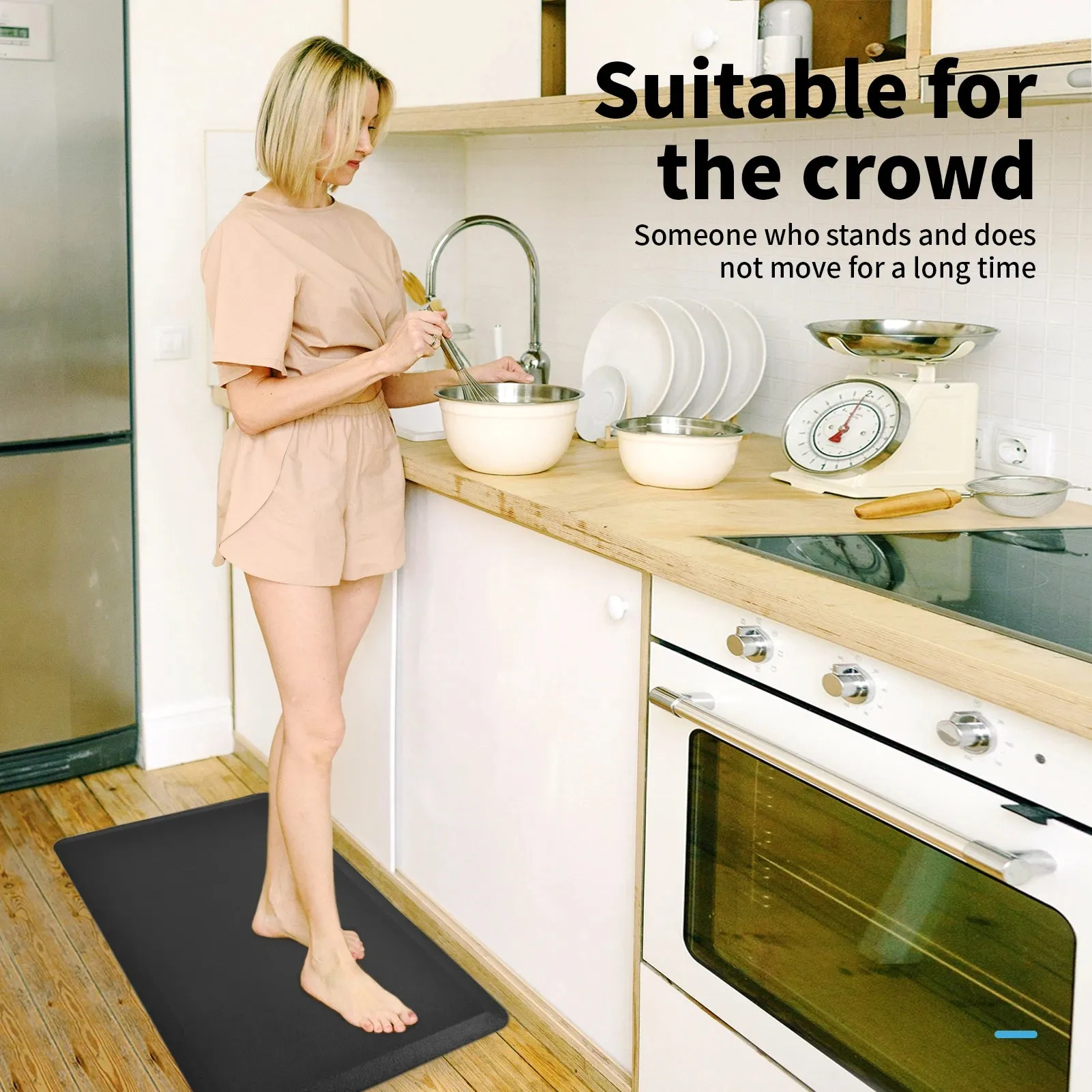 Art3d Anti Fatigue Mat Cushioned Kitchen Mat - Non Slip Foam Comfort Cushion for Standing Desk, Office(71x44cm)