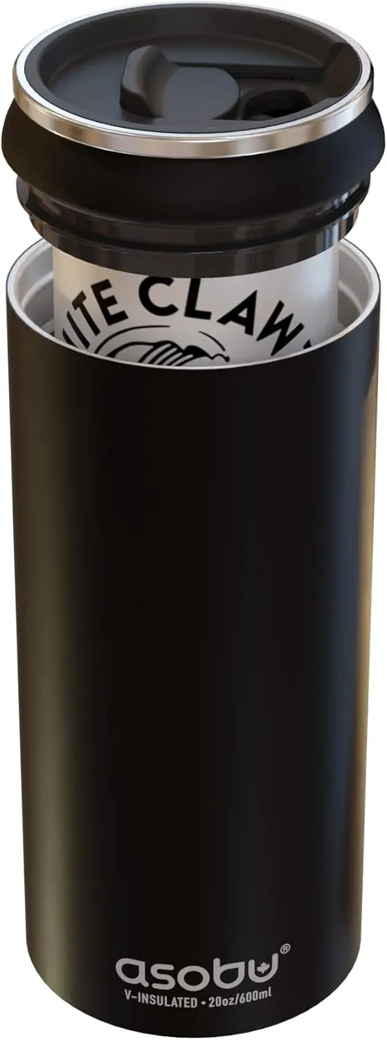 asobu Multi Can Cooler Insulated Sleeve fits for Slim and Standard 12 Oz and 16 Oz Hard Seltzer, Soda, Beer or Energy Drinks and all standard size Beer Bottles (Glitter Black)