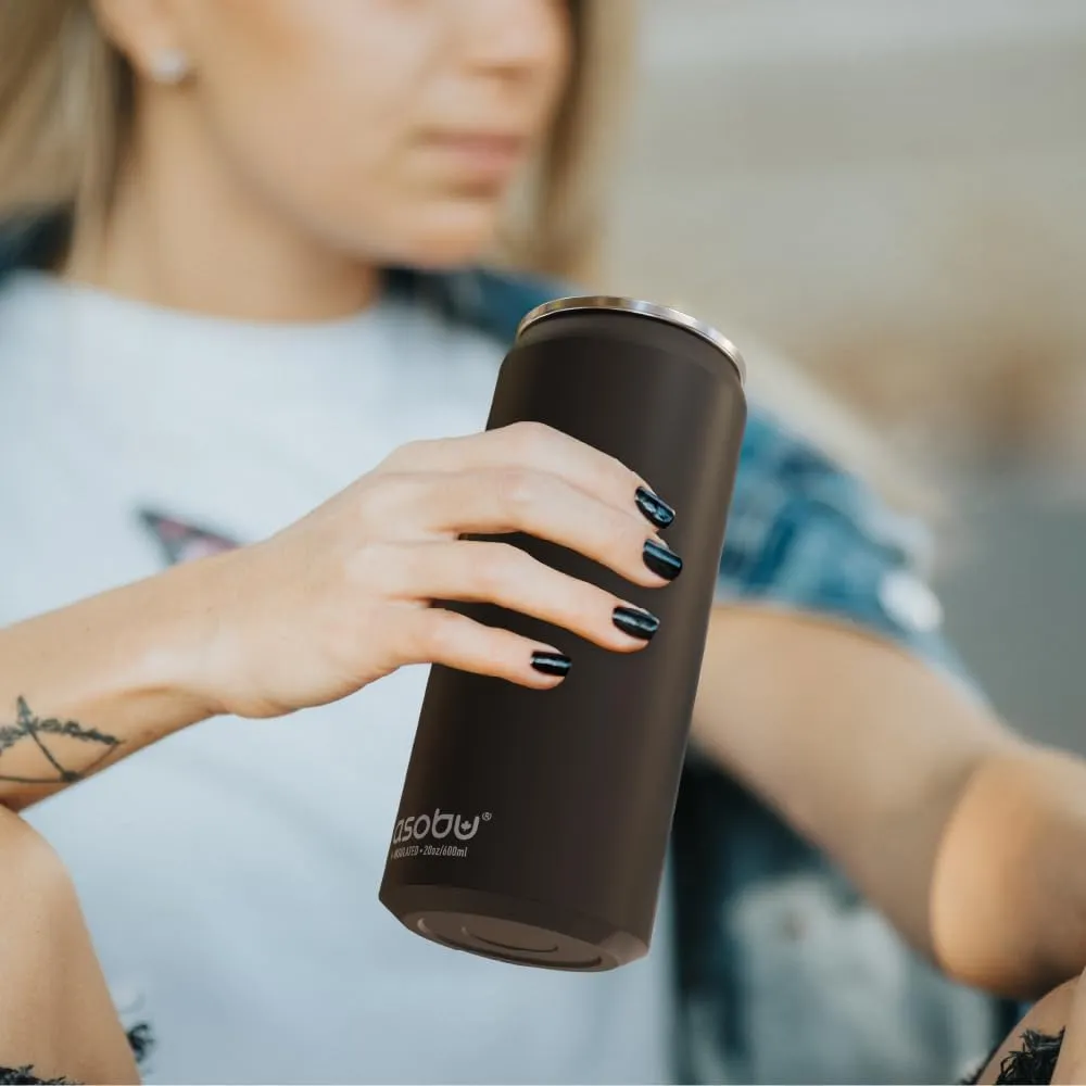 asobu Multi Can Cooler Insulated Sleeve fits for Slim and Standard 12 Oz and 16 Oz Hard Seltzer, Soda, Beer or Energy Drinks and all standard size Beer Bottles (Glitter Black)