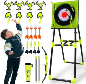 Ax Throwing Game Set for Adults Yard Axe Throwing Game Outdoor Axe Throwing Game Hatchet Throwing Game for Backyard Archery Targets for Backyard Bow and Arrow Set with Axe Throwing