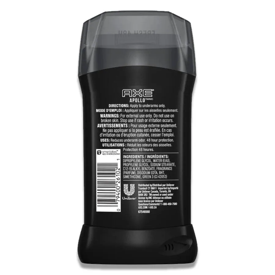 Axe - Aluminum Free Deodorant Stick Apollo - 3 Oz - 12 Pack