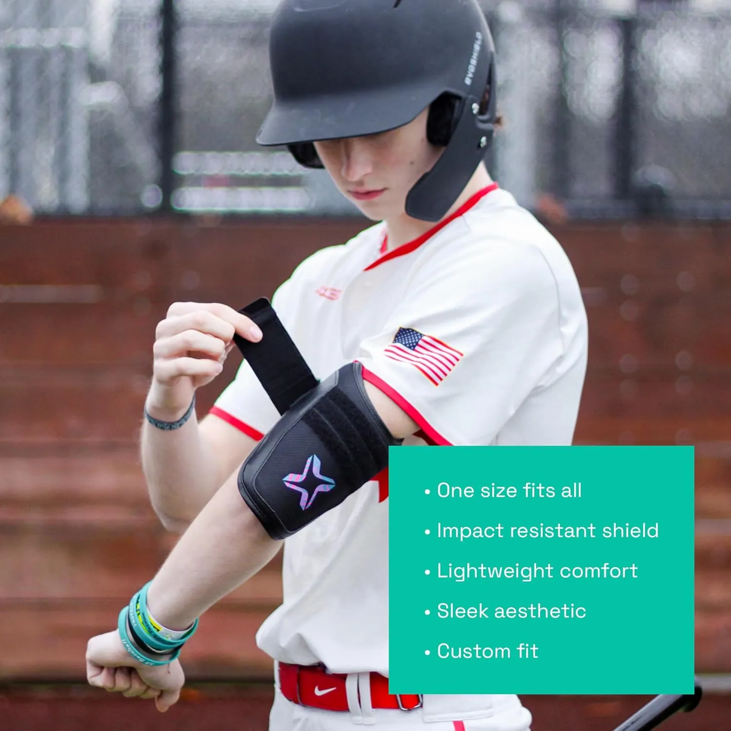 Axe | Armour Baseball & Softball Batter's Elbow Guard | Adjustable Strap One-Size Design Fits Youth & Adult Players