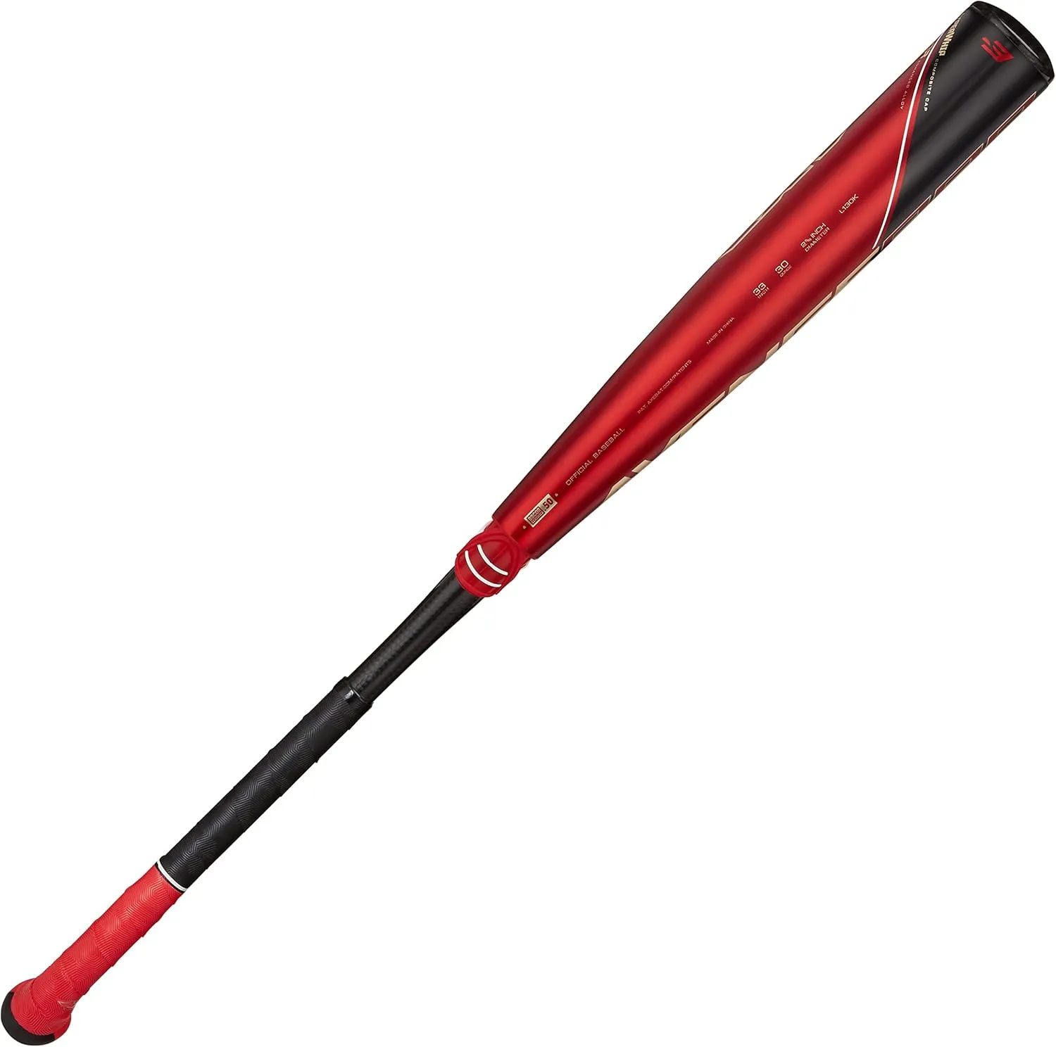 Axe Bat 2023 Avenge Pro Hybrid (-3) BBCOR Baseball Bat, 3-Piece Alloy/Composite Hybrid, Red/Black/Gold