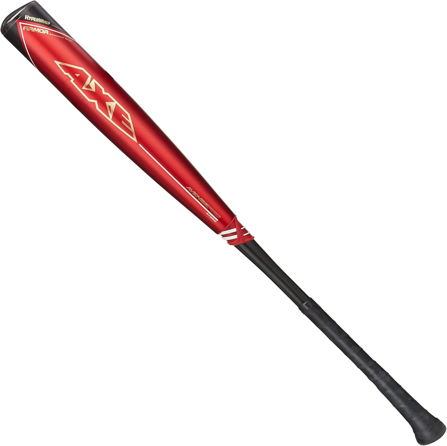 Axe Bat 2023 Avenge Pro Hybrid (-3) BBCOR Baseball Bat, 3-Piece Alloy/Composite Hybrid, Red/Black/Gold