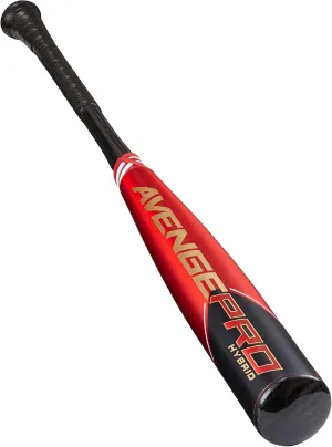 Axe Bat 2023 Avenge Pro Hybrid (-3) BBCOR Baseball Bat, 3-Piece Alloy/Composite Hybrid, Red/Black/Gold