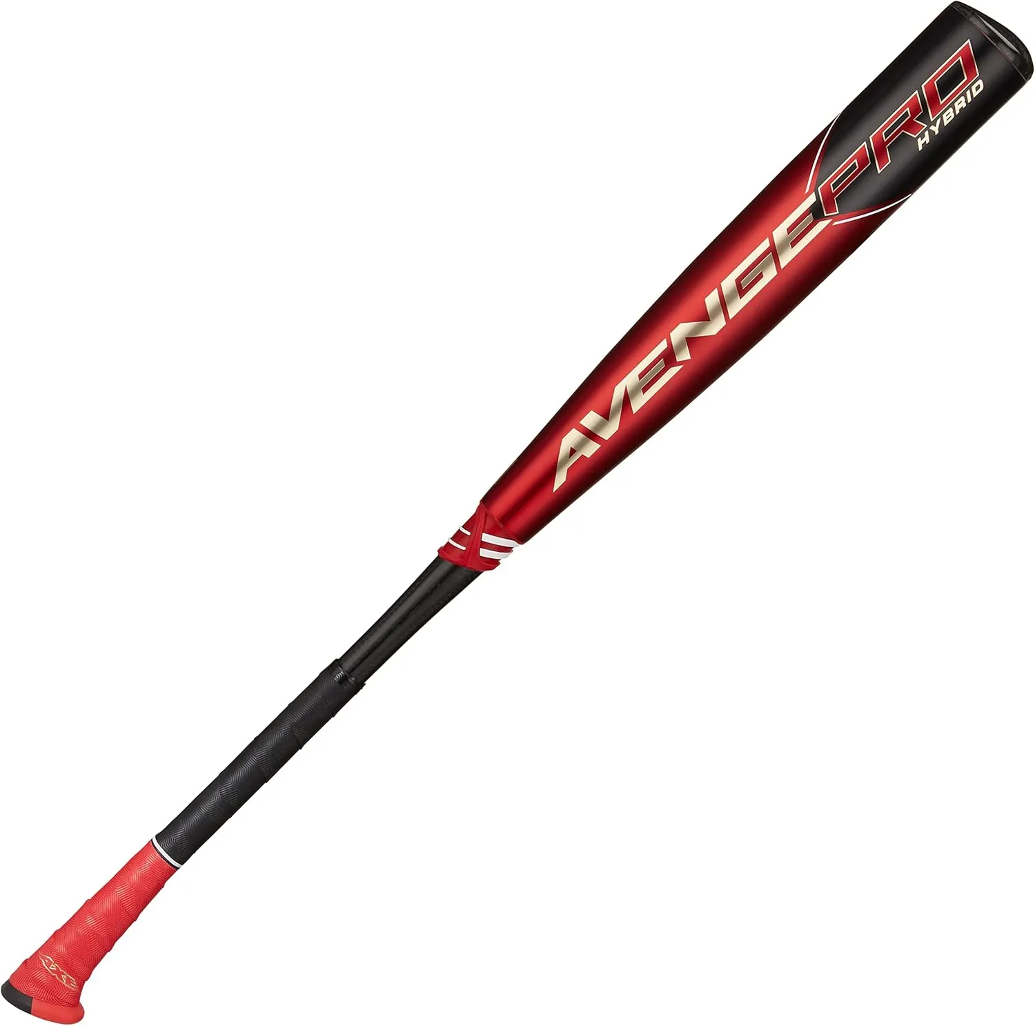 Axe Bat 2023 Avenge Pro Hybrid (-3) BBCOR Baseball Bat, 3-Piece Alloy/Composite Hybrid, Red/Black/Gold